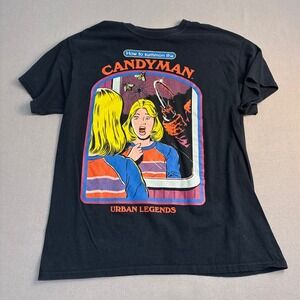 Candyman Urban Legends Horror Movie Graphic T-Shirt Mens Large Black Retro Hook